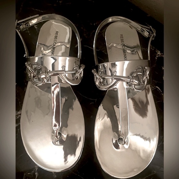 Rebecca Minkoff Shoes - Rebecca Minkoff Mirror Metallic Silver Sandal Size 8